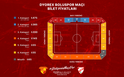 Dyorex Boluspor Maçının Biletleri Satışa Çıkıyor