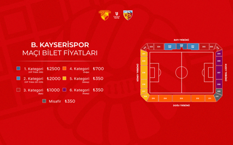 B. Kayserispor Maçının Biletleri Satışa Çıkıyor