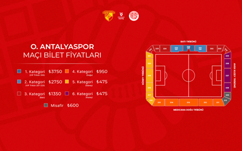 O. Antalyaspor Maçının Biletleri Satışa Çıkıyor