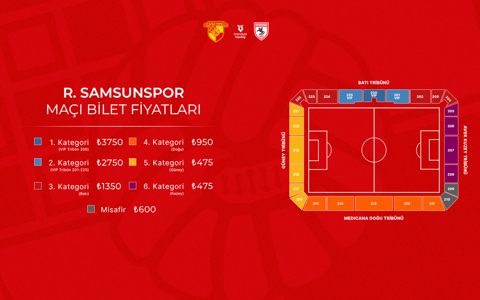 R. Samsunspor Maçının Biletleri Satışa Çıkıyor