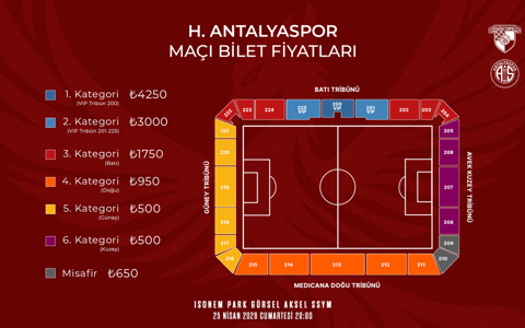 H. ANTALYASPOR MAÇININ BİLETLERİ SATIŞA ÇIKIYOR